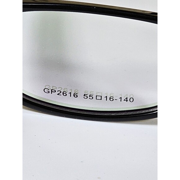 GIANNI PO WOMEN'S EYEGLASSES GP 2616 55-16 140 SOLID BLACK NWT DEMO LENSES - Picture 7 of 16